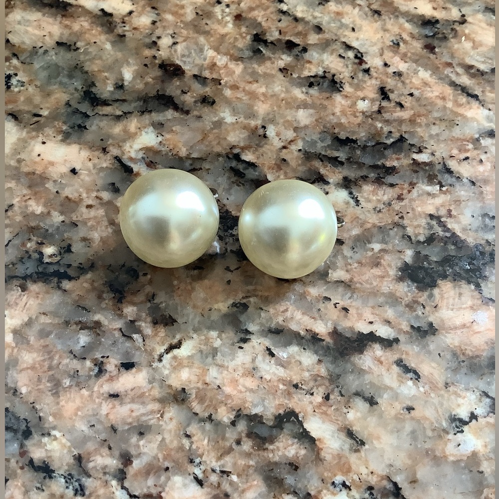 Vintage Richelieu Faux Pearl Clip On Earrings